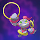 Pokémon Hoopa (Confined) on Psychic-type background.